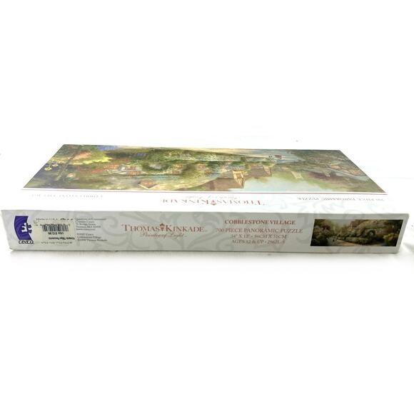 Thomas Kinkade Cobblestone Village 700 Piece Panoramic Puzzle Ceaco 2007 Sealed - Picture 4 of 7
